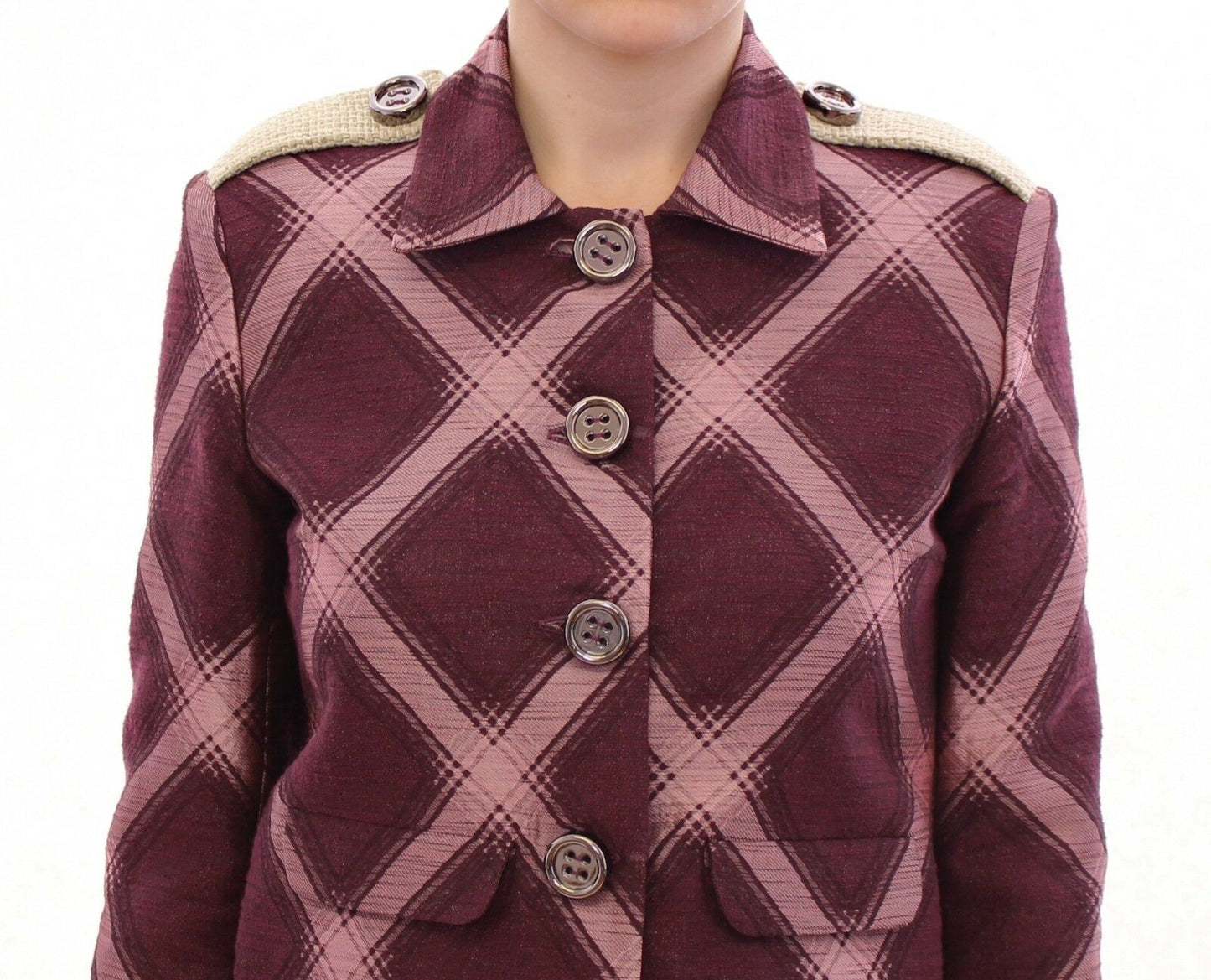  - Elegant Multicolor Check Print Jacket