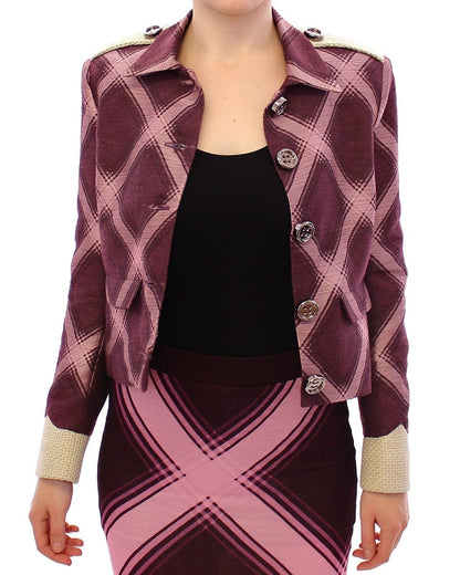  - Elegant Multicolor Check Print Jacket