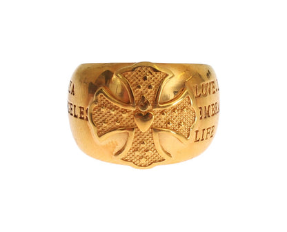  - Glamorous Gold-Plated Sterling Silver Ring