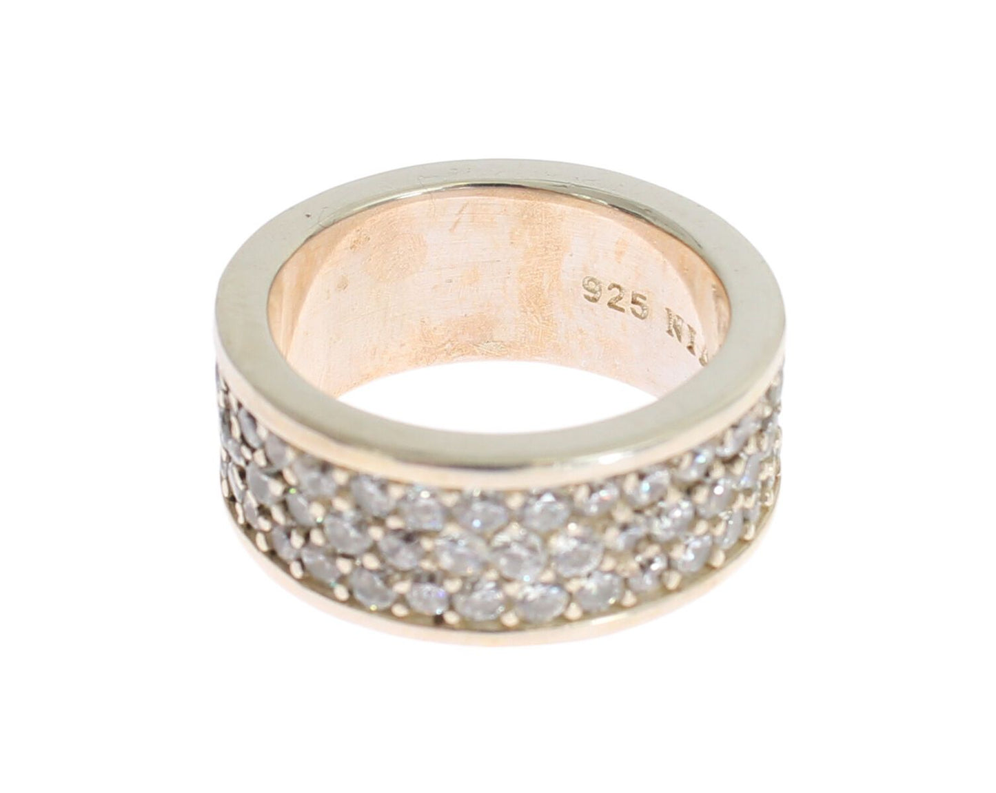  - Glamorous Silver CZ Crystal Embellished Ring