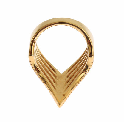  - Glamorous Gold Plated Crystal Ring