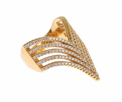  - Glamorous Gold Plated Crystal Ring