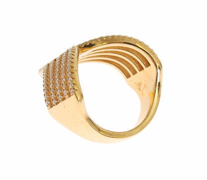  - Glamorous Gold Plated Crystal Ring