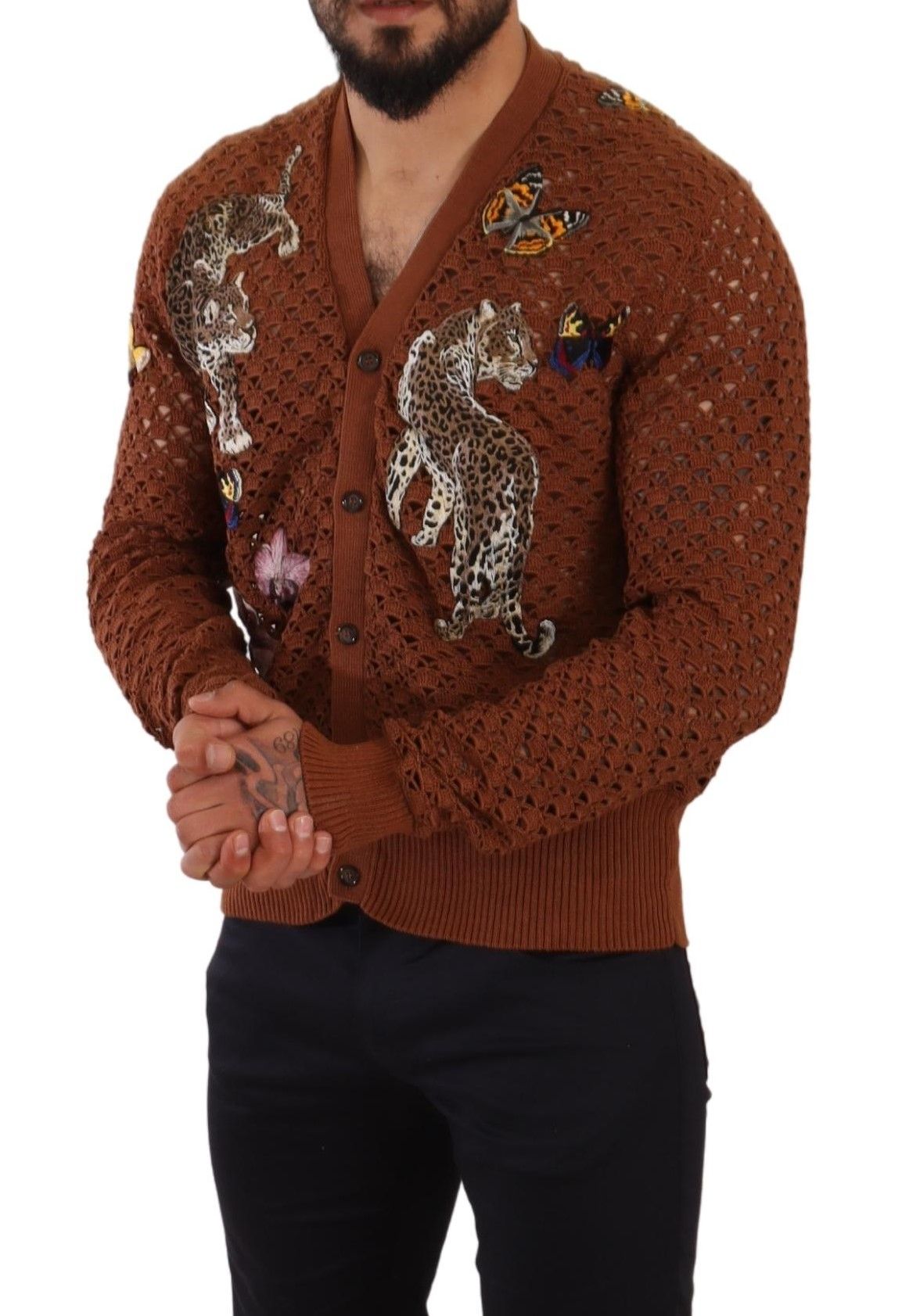  - Refined Elegance Multicolor Embroidered Cardigan