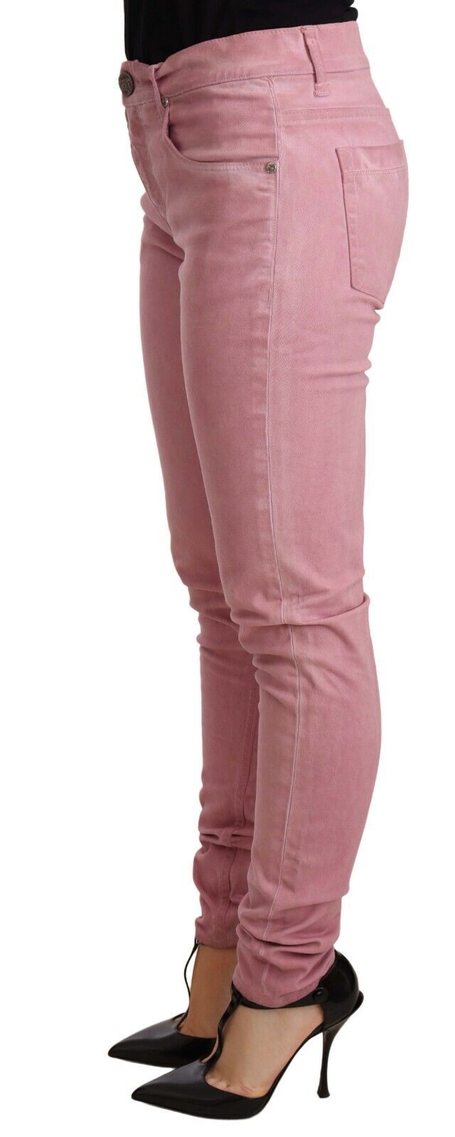  - Elegant Slim Fit Pink Denim Jeans