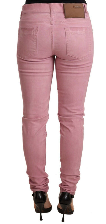  - Elegant Slim Fit Pink Denim Jeans