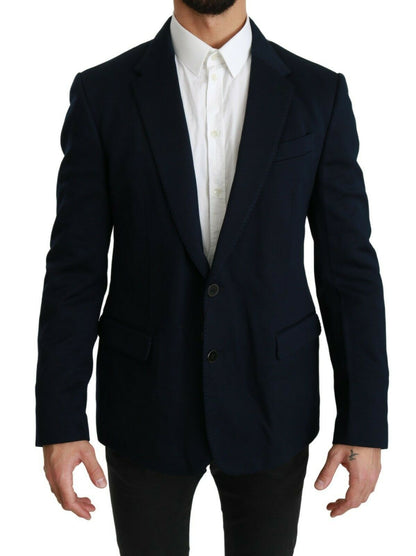  - Elegant Slim Fit Dark Blue Men's Blazer