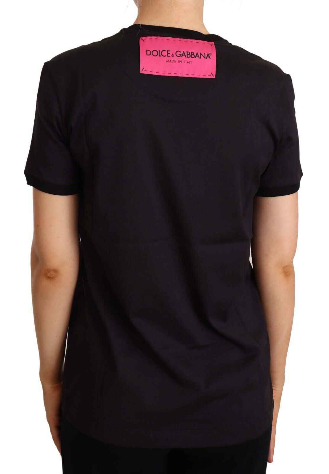  - Elegant Black Cotton Logo Tee