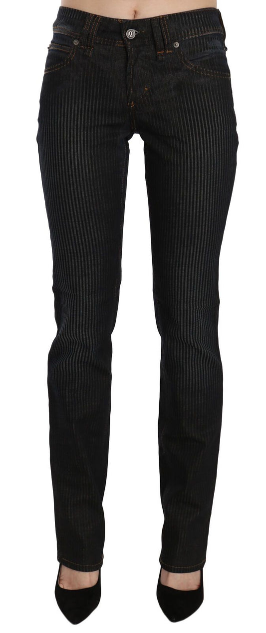  - Elegant Black Slim Fit Corduroy Jeans