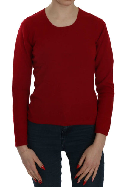  - Elegant Red Cashmere Pullover Blouse