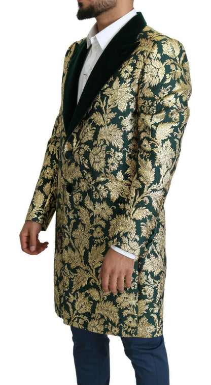 Dolce & Gabbana Men's Gold & Green Jacquard Sicilia Jacket