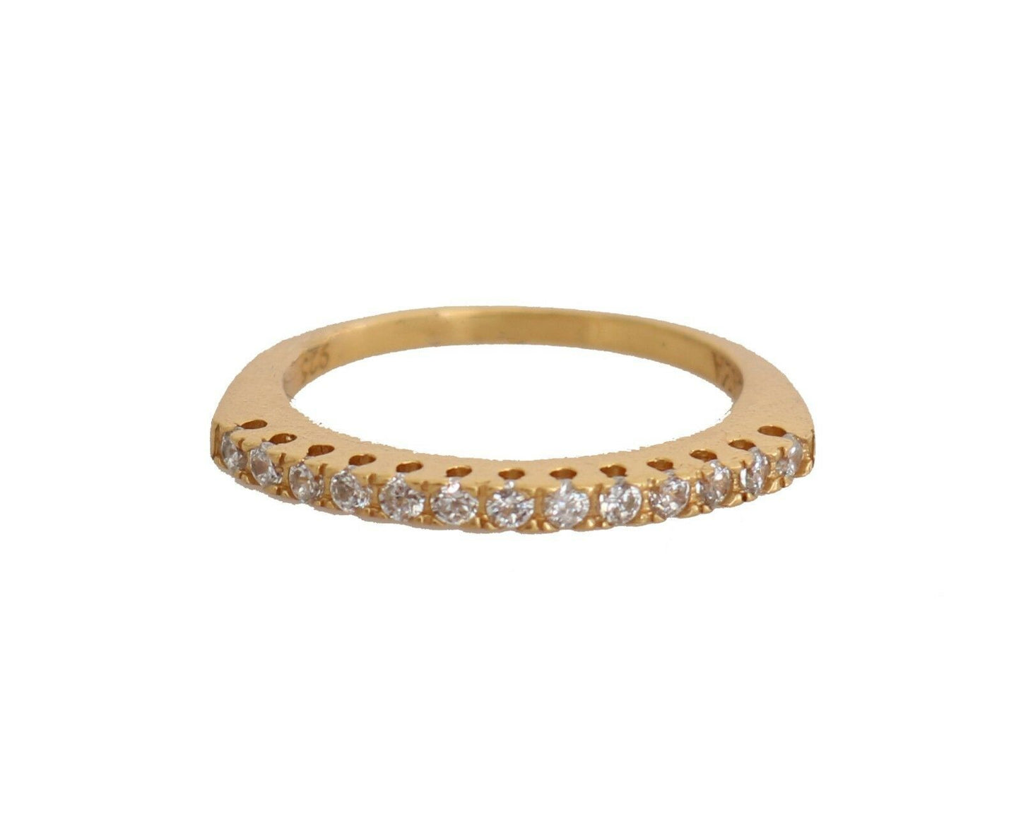  - Gleaming CZ Crystal Gold-Plated Ring