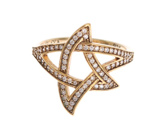  - Elegant Gold CZ Crystal Embellished Ring