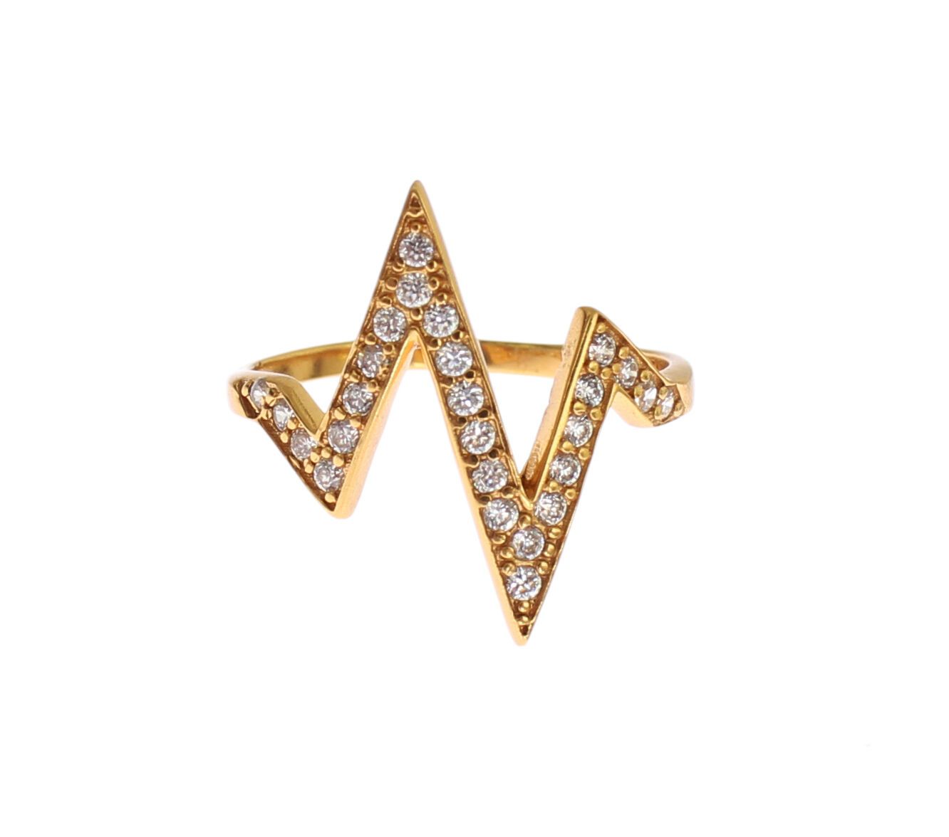  - Glamorous Gold Plated Sterling Silver Ring