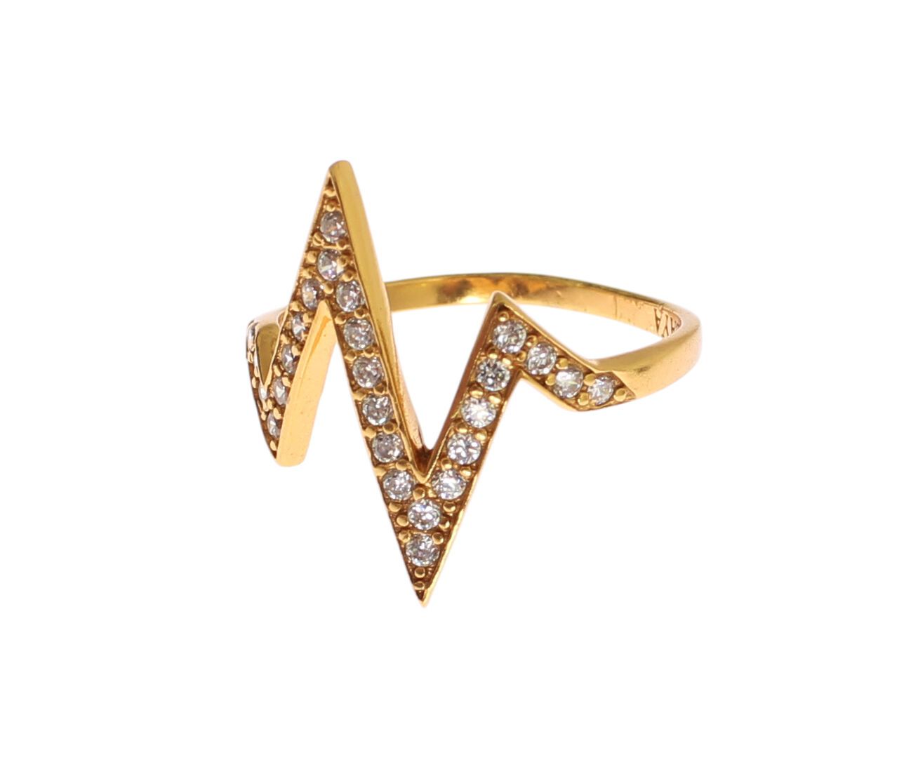  - Glamorous Gold Plated Sterling Silver Ring