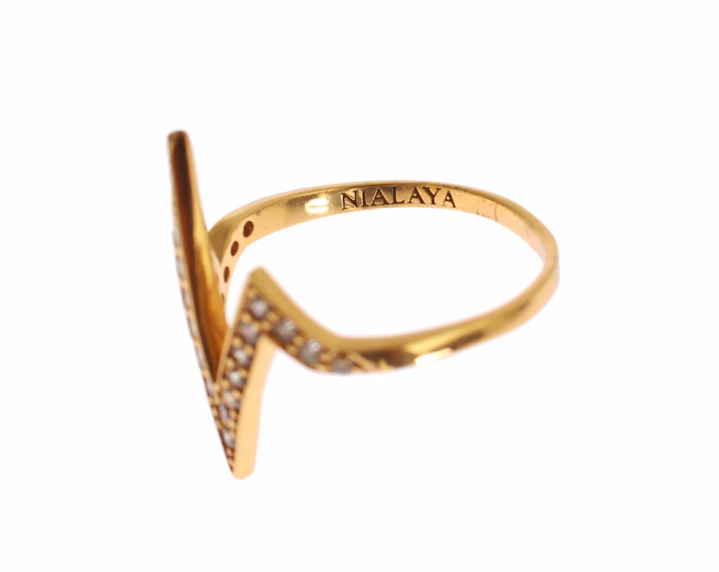  - Glamorous Gold Plated Sterling Silver Ring