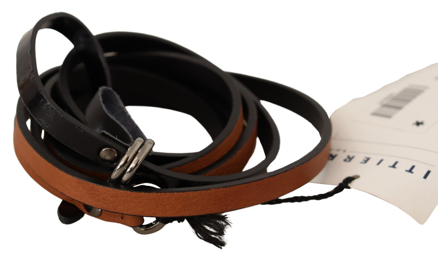  - Elegant Brown Leather Fashion Belt