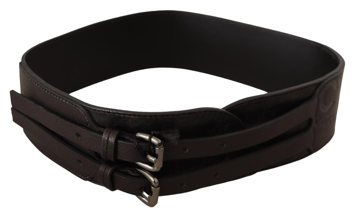  - Elegant Double Buckle Leather Belt