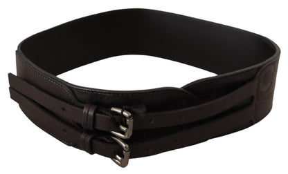  - Elegant Double Buckle Leather Belt