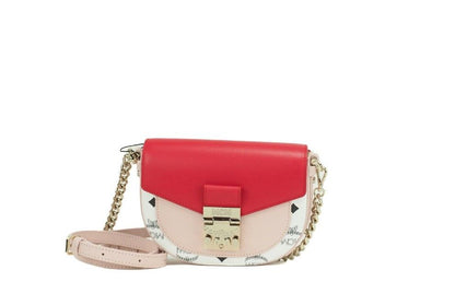  - Patricia Mini Firefly Red Visetos Leather Crossbody Belt Handbag Bag Purse