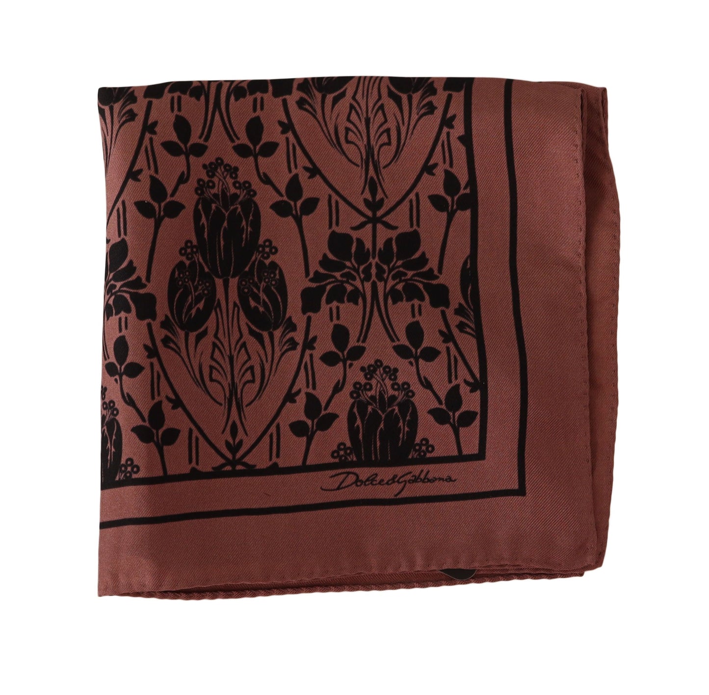  - Elegant Floral Silk Pocket Square