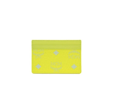  - Spectrum Diamond Mini Neon Yellow Visetos Leather Card Case Holder Wallet