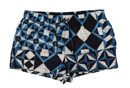  - Majestic Majolica Print Swim Trunks