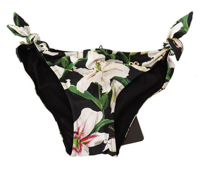  - Elegant Lily-Print Bikini Bottom