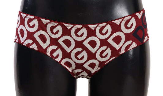  - Chic Maroon White Logo Swim Bottoms