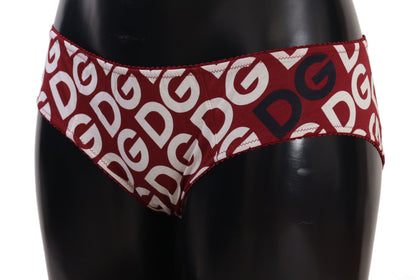  - Chic Maroon White Logo Swim Bottoms