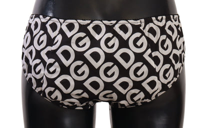  - Chic Black & White DG Logo Print Bottoms