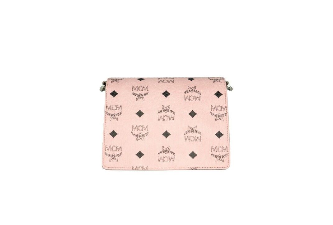  - Signature Soft Pink Diamond Logo Leather Mini Flap Lock Crossbody Handbag