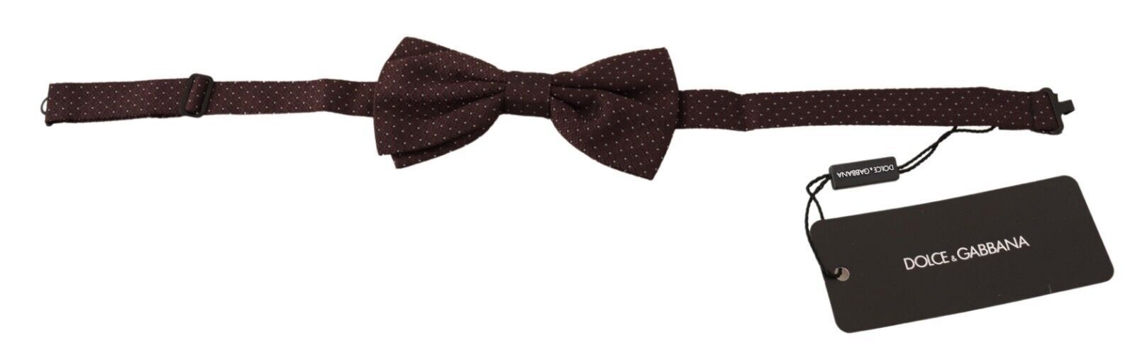 Elegant Brown Dot Pattern Silk Bow Tie by Dolce & Gabbana