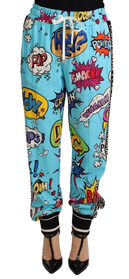  - Chic Cartoon Print Knitted Jogger Pants