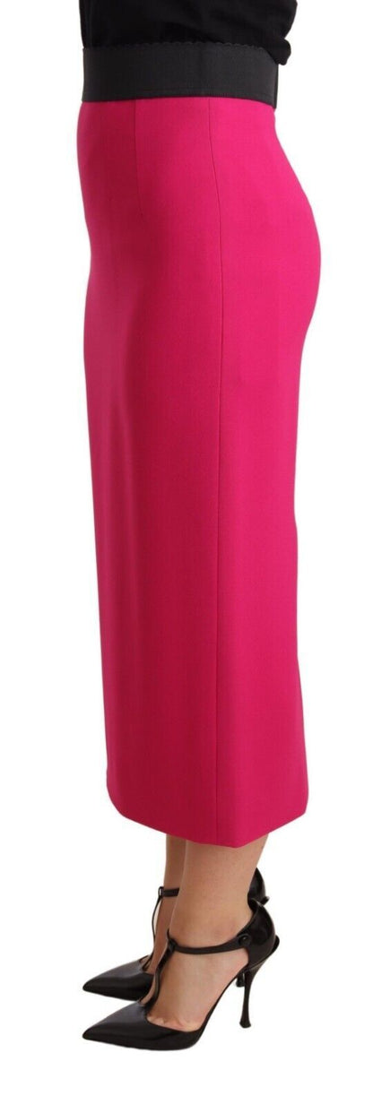  - Elegant High-Waisted Pencil Skirt in Pink