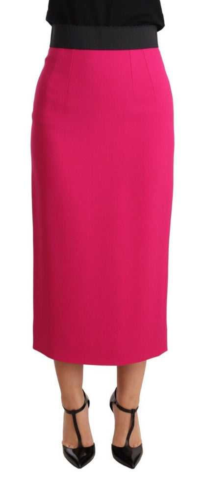  - Elegant High-Waisted Pencil Skirt in Pink