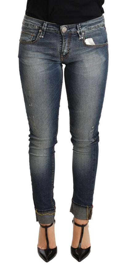  - Chic Blue Washed Skinny Denim