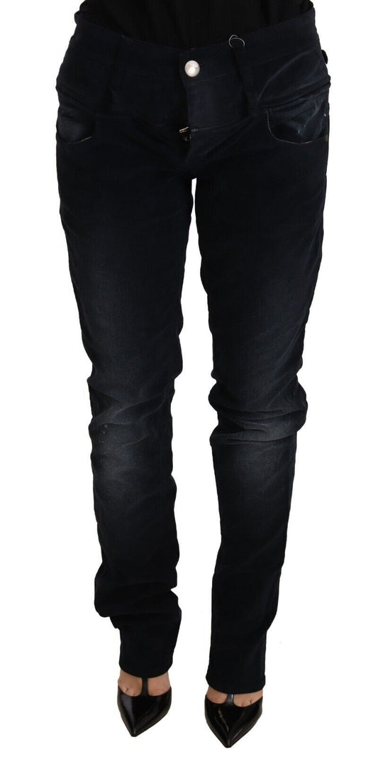  - Elegant Dark Blue Slim-Fit Denim