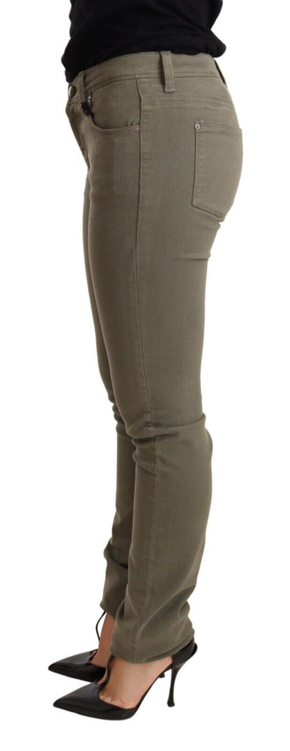  - Chic Green Low Waist Skinny Jeans