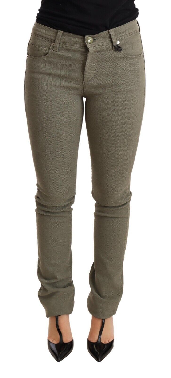  - Chic Green Low Waist Skinny Jeans