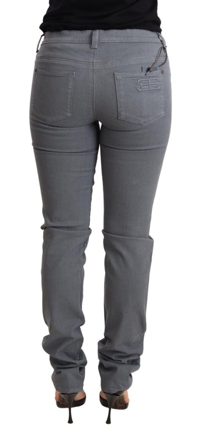  - Sleek Gray Low Waist Skinny Jeans