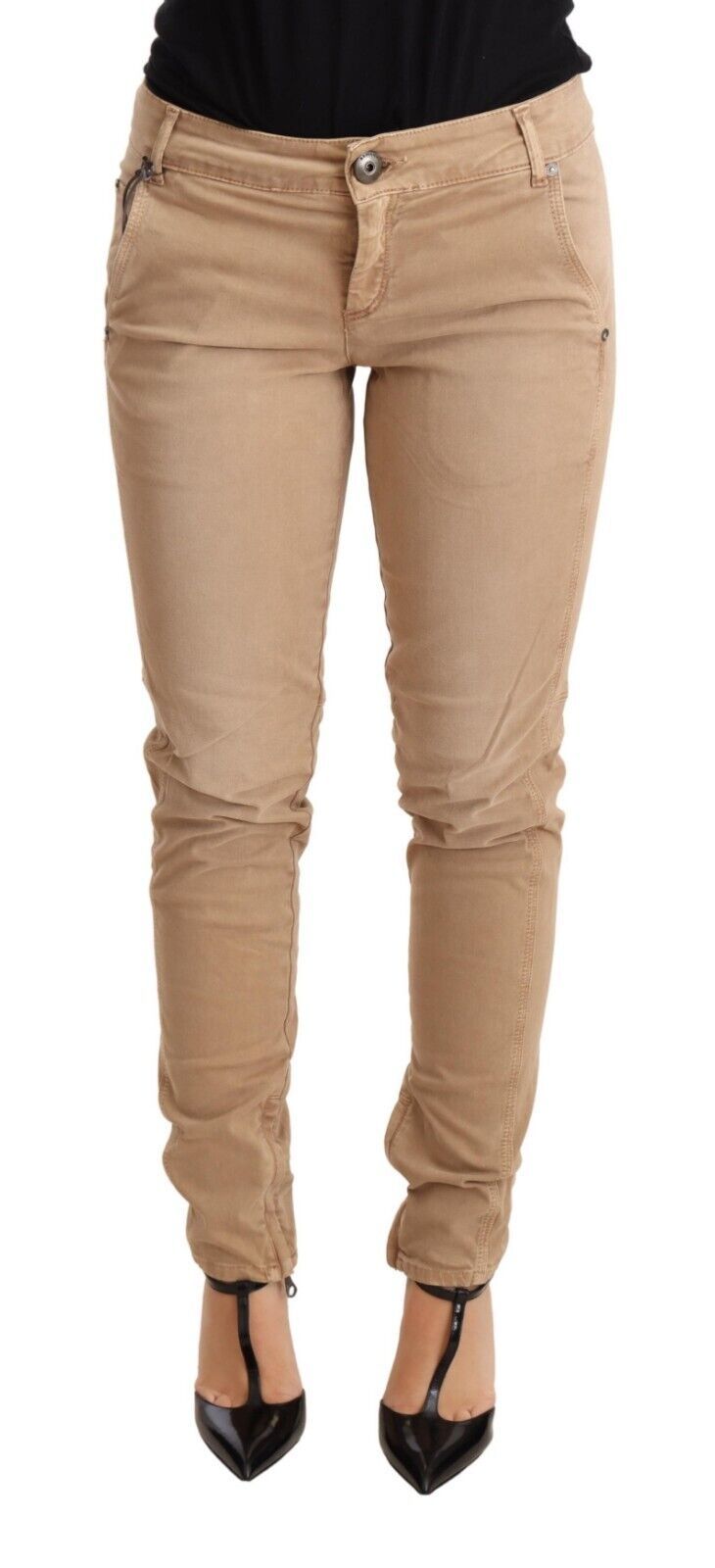  - Chic Low Waist Skinny Cotton Trousers