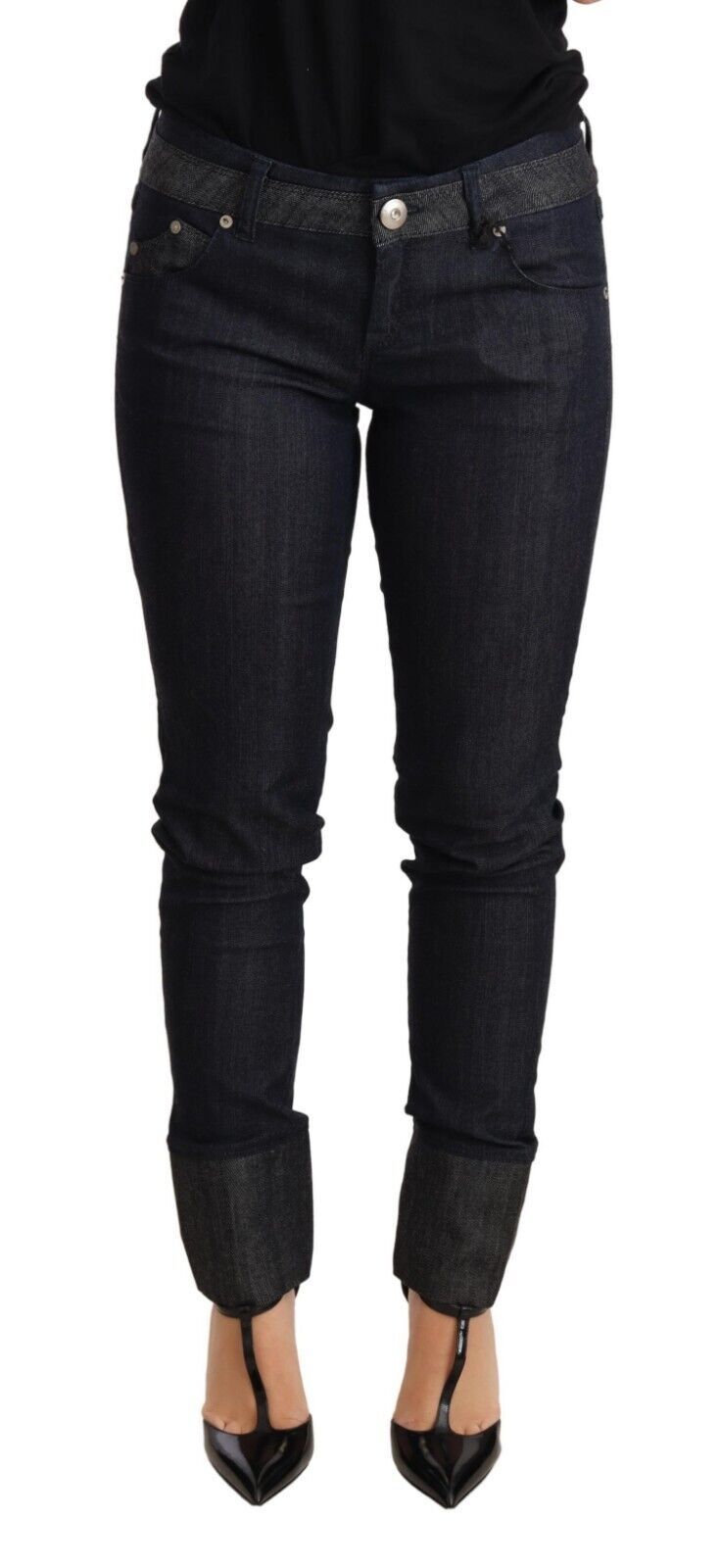  - Chic Dark Blue Skinny Trouser Jeans