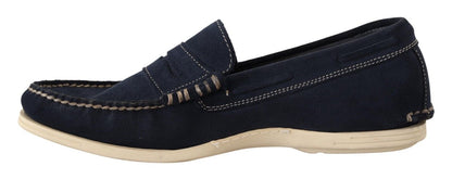  - Chic Suede Blue Moccasins for Men