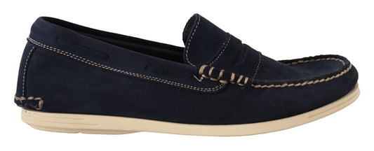  - Chic Suede Blue Moccasins for Men