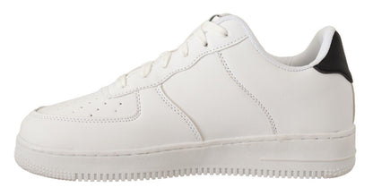  - Chic White Leather Low Top Sneakers