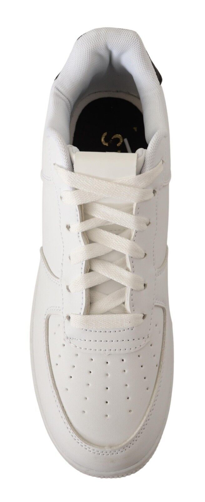  - Chic White Leather Low Top Sneakers