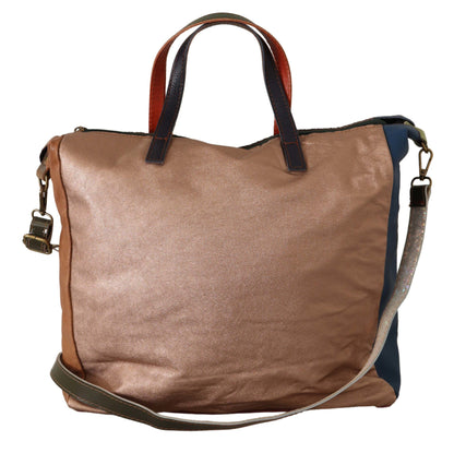  - Multicolor Leather Shoulder Tote Bag