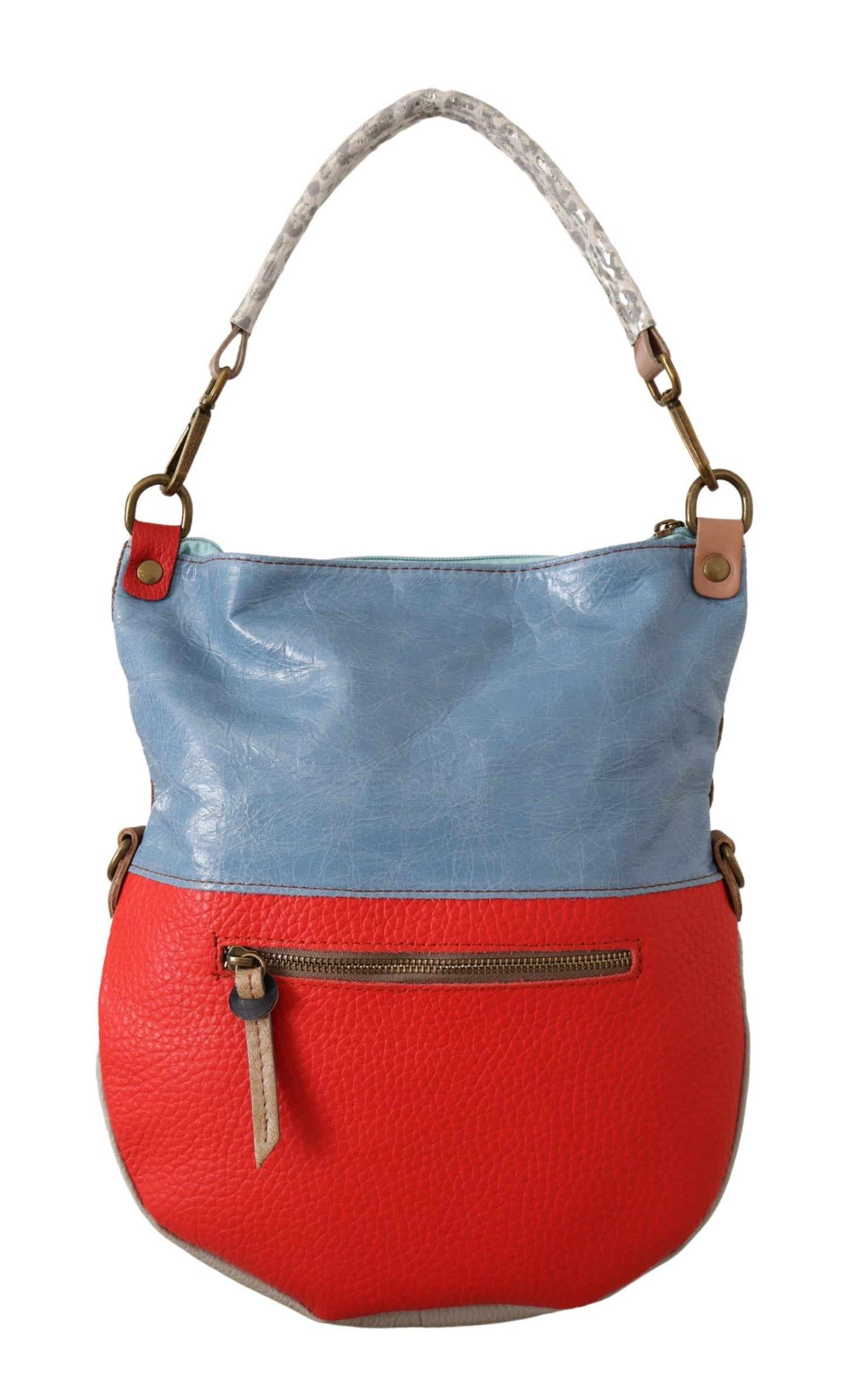  - Chic Multicolor Leather Tote with Gold Accents