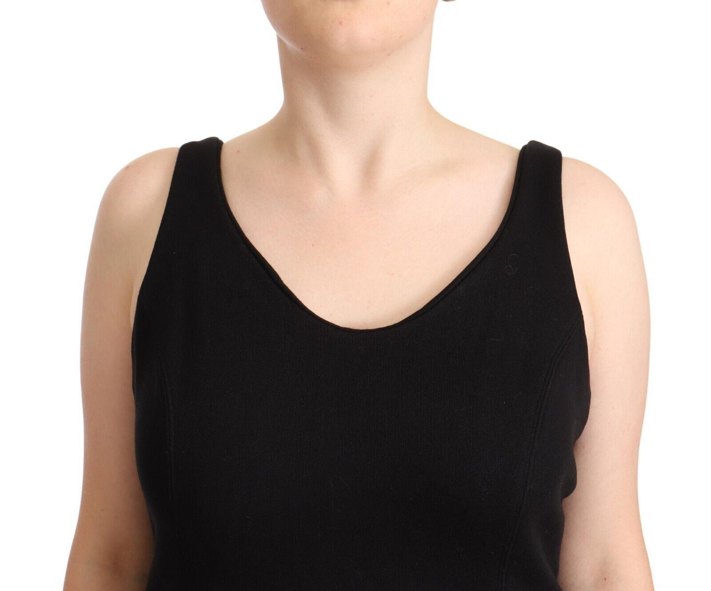  - Chic Sleeveless Designer Tank Top in Black